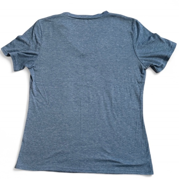 Women’s Blue V-Neck Graphic T-Shirt. Small - Picture 2 of 5